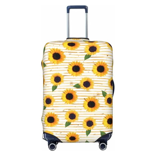 Sunflower Pattern Print Luggage Suitcase Cover Protector Luggage Washable Covers With Concealed Zipper