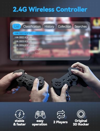 Image of Retro Video Game Stick Pro 2025 Upgrade - 20,000+Built Games|4K HDMI TV Output|64GB Memory Card|2 Wireless Gamepads|15 Emulators|Plug & Play|Perfect for Kids,Adults & Family Entertainment,Black