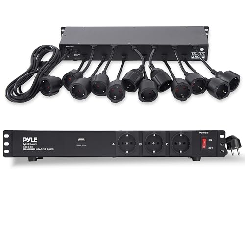Multiprise parafoudre rackable 19 pouces Pyle avec disjoncteur 15A pour baie informatique