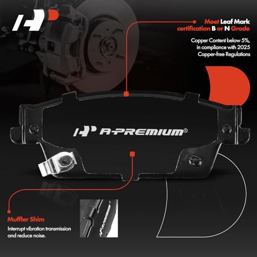 A-Premium Rear Ceramic Brake Pads Compatible with Cadillac by A-premium - Used condition - Image 2