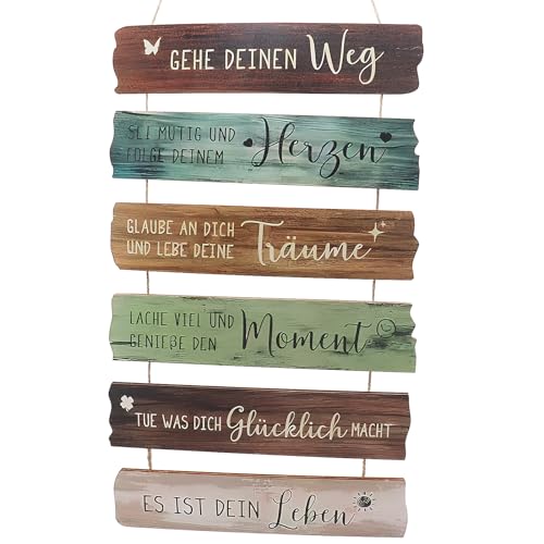 WANYIG Jugendweihe Geschenke für Jungen Mädchen Jugendweihe Deko Schilder mit sprüchen Wandschild Wandaufkleber Holz Personalisiert Jugendweihe Geschenk Motivation Schild