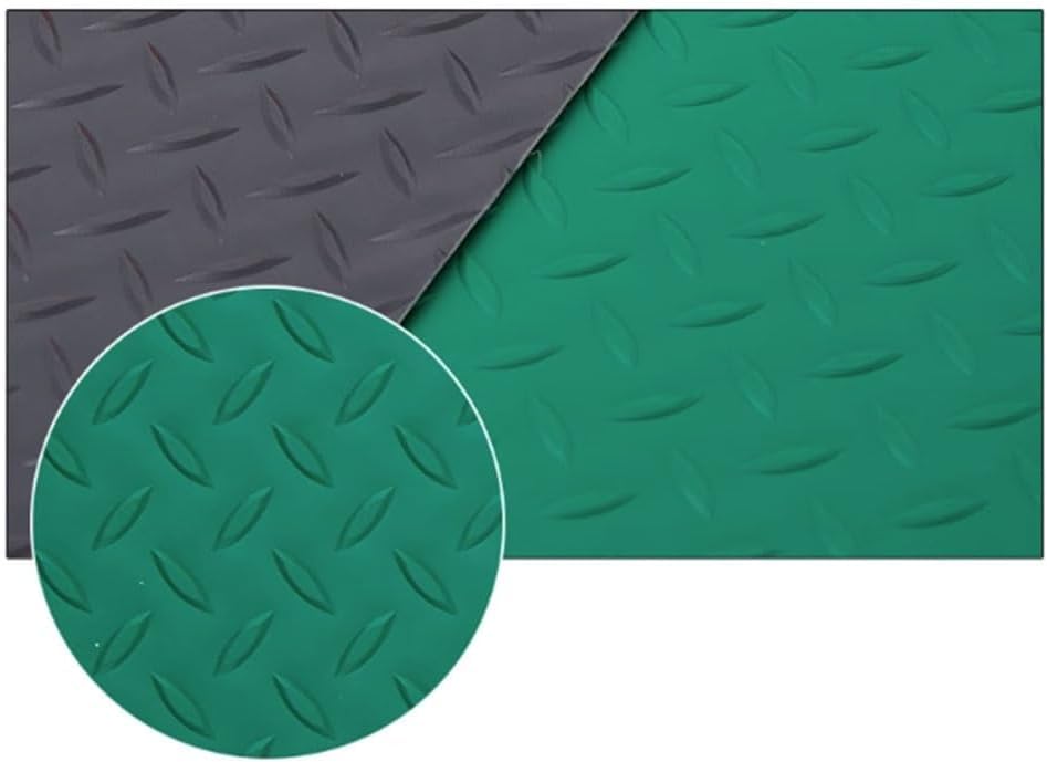 Tapis de sol de garage robuste en vinyle vert 0,9x6m pour la protection sous voiture