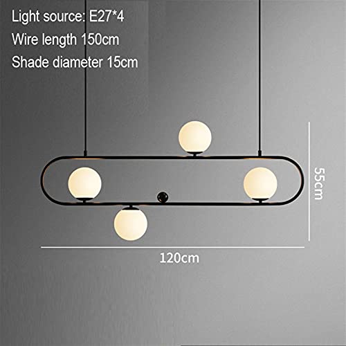 Lampe de décoration d'éclairage de salon moderne à suspendre E27 noir