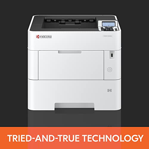 KYOCERA ECOSYS PA5000x Monochrome Laser Printer, 52 ppm, 600 x 600 dpi and Up to Fine 1200 dpi, 600 Sheet Tray, 100 Sheet MPT, Duplex, 5 Line LCD w/Hard Key Panel, Gigabit Ethernet, USB, 512 MB