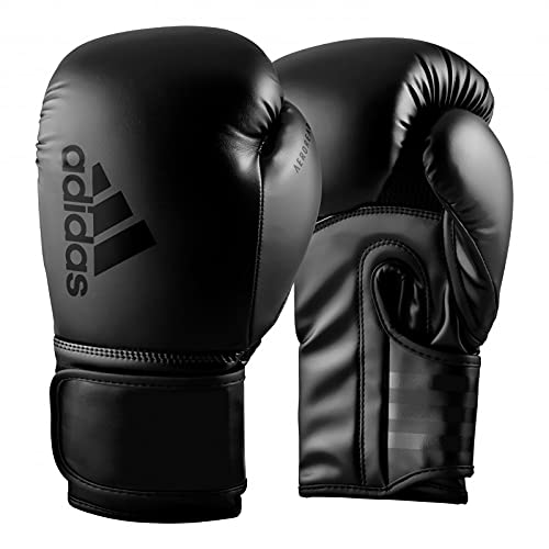 adidas Boxing Gloves - Hybrid 80 - for Boxing, Kickboxing, MMA, Bag, Training & Fitness - Boxing Gloves for Men & Women - Weight (16 oz, Black)