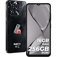 OUKITEL C3 Smartphone - 16GB+256GB/1TB Telefono Cellulare, Schermo Waterdrop HD+ da 6.52", Android 14 Cellulare, Batteria da 5000 mAh, 13MP +5MP/Doppia SIM 4G, Impronta Digitale/Jack da 3.5 mm/OTG