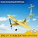 volantexrc RC Plane Trainer Sport Cub 3CH Remote Control Airplane with Prop Saver, 6-Axis Gyro Stabilizer & 3 Modes to Fly, Radio Controlled Aircraft RTF for Beginners and Adults (400mm,Yellow)