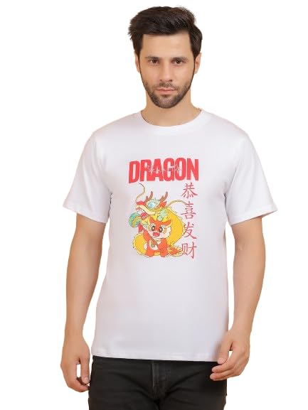 Image of 3AGES Enterprises Solid Men Round Neck Half Sleeve Tshirt | Cotton Blend |Regular Fit T-Shirts |T-Shirts for Men-White