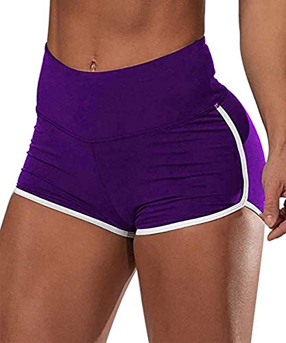 Bermuda feminina para treino Yaavii Scrunch Booty Lifting Stretch Gym Yoga Calça macia esportiva, Ro