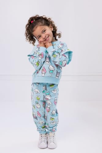 Image of Hello Kitty Girls' 2-Piece Sweatshirt and Joggers Set Toddler to Big Kid
