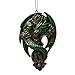 Pacific Giftware Woodland Guardian Dragon Ornament by Anne Stokes Detailed Celtic Cross with Green Dragon Great for Home Decor, Garden or Holiday Decorations