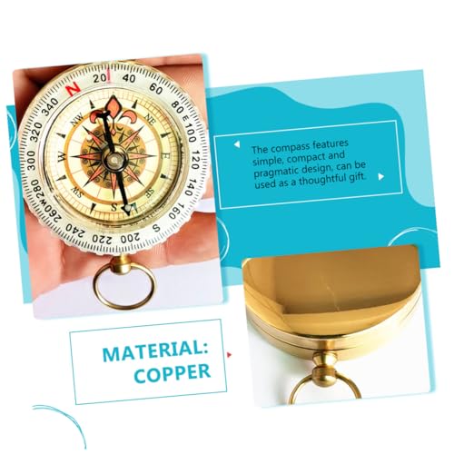 Brújula portátil para camping estilo reloj de bolsillo miniatura 7