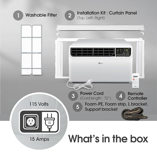 image for LG 6000 BTU Window Air Conditioner Energy Saving Dual Inverter, Remote