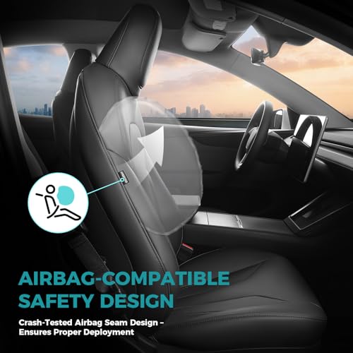 Image of Custom for Tesla Model Y Juniper Seat Covers 2025-2026 Black