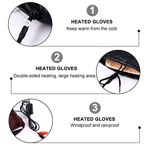BESPORTBLE 1 par 12V Motocicleta Luvas Aquecidas Luvas de Aquecimento de Inverno Tampa Manter O Aque