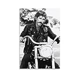 Sam Elliott on A Motorcycle Poster Aesthetic Decorative Painting Canvas Wall Art Picture Print Room Decorationnt Living Room Posters Bedroom 08x12inch(20x30cm) Unframe-Style