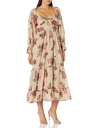angie floral print keyhole maxi dress Angie Striped Keyhole Maxi Dress