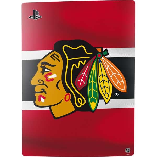 Skinit Decal Gaming Skin Compatible with PS5 Bundle - Officially Licensed NHL Chicago Blackhawks Jersey Design