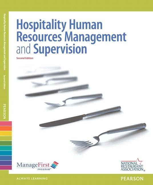 ManageFirst: Hospitality Human Resources Management & Supervision with Answer Sheet