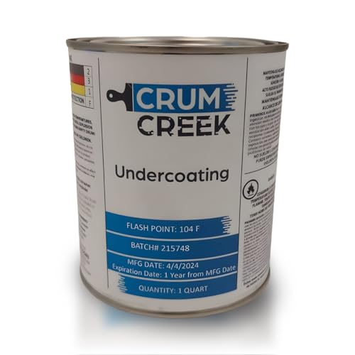 CRUM CREEK 1 Quart Can Matte Black Wax-Based Undercoat, Long Lasting Corrosion, Anti Rust Coating, Protect All Metals in Marine & Automotive & has Superior Gravel Resistance for Maximum Protection