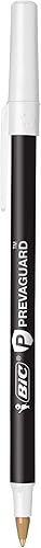 Miniatura 3 de BIC PrevaGuard - Bolígrafo redondo con protección integrada para suprimir el crecimiento de bacterias, punta media (0.039 pulgadas), negro, 12