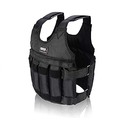 Sport Weighted Vest Workout Equipment, Adjustable Weighted 20kg44lb Body Weight Vest for Men, Women, Kids, without steel plates