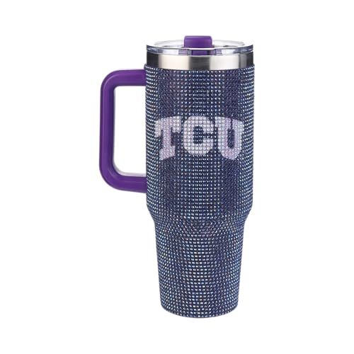 Image of The Memory Company | Licensed NCAA 40oz TC Bling Game Day Tumbler with Team Logo,Texas Christian University