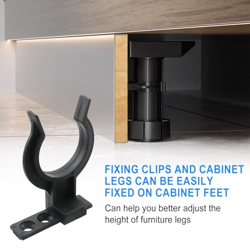 FULHANY Sockelleisten Clips 20 StüCk - Sockelleiste KüChe - KüChen Sockelblende - 32-42 Mm Sockelleisten FüR KüChenbeine FüR Schrankbeine, Tischbeine Oder Couchtischbeine, Etc