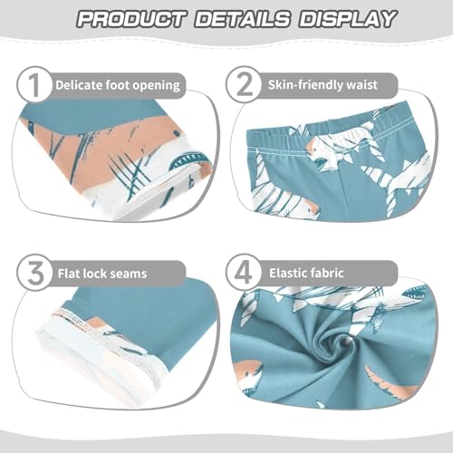 Toddler Girls Leggings Printed Yoga Pants Leggings Striped Shark for Kids3