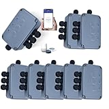 3 Gang Outdoor Switch Box,NineLeaf Upgraded Smart Heavy-Duty Waterproof Outdoor Electrical Box IP66,WIFI Pool Timer Outdoor Compatible with Tuya/Smart Life,Cable Gland Included,110V-240V,8PK