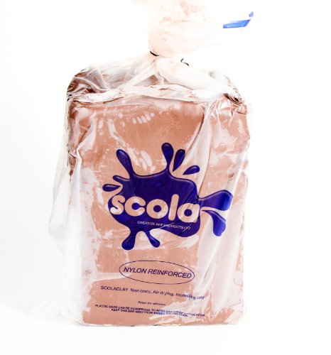Image of 12.5kg Scola Airdrying Air Dry Clay - Bulk Pack in Terracotta Brown - Nylon Reinforced for modelling