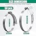 Zhengmy 50 Pack 2.5 Inch Stainless Steel Hose Clamps Adjustable 1-13/16