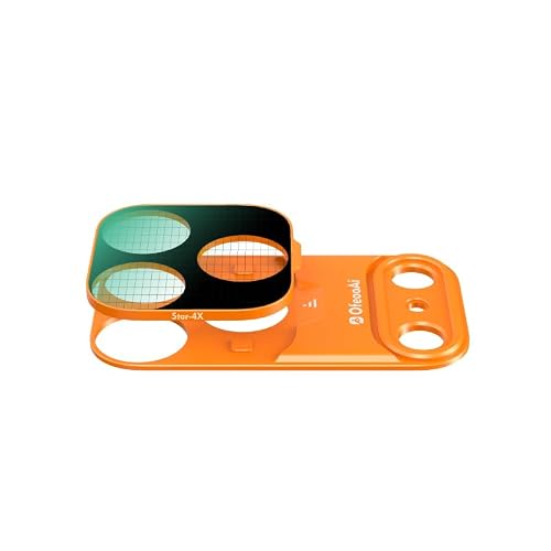 OfeooAi Magnetic 4X Star Filter for iPhone 17 Pro Max(Orange)