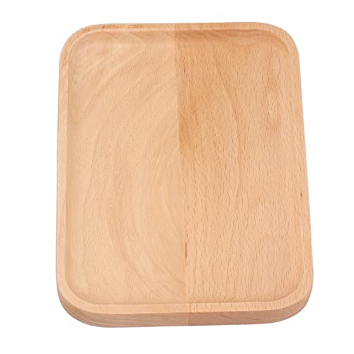 RIESKAS Bandeja retangular de madeira para servir pratos de jantar bebida comida lanche pires bandej