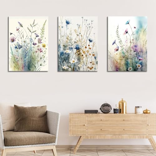 Décoration murale florale triptyque pour habiller un grand mur vide - 4