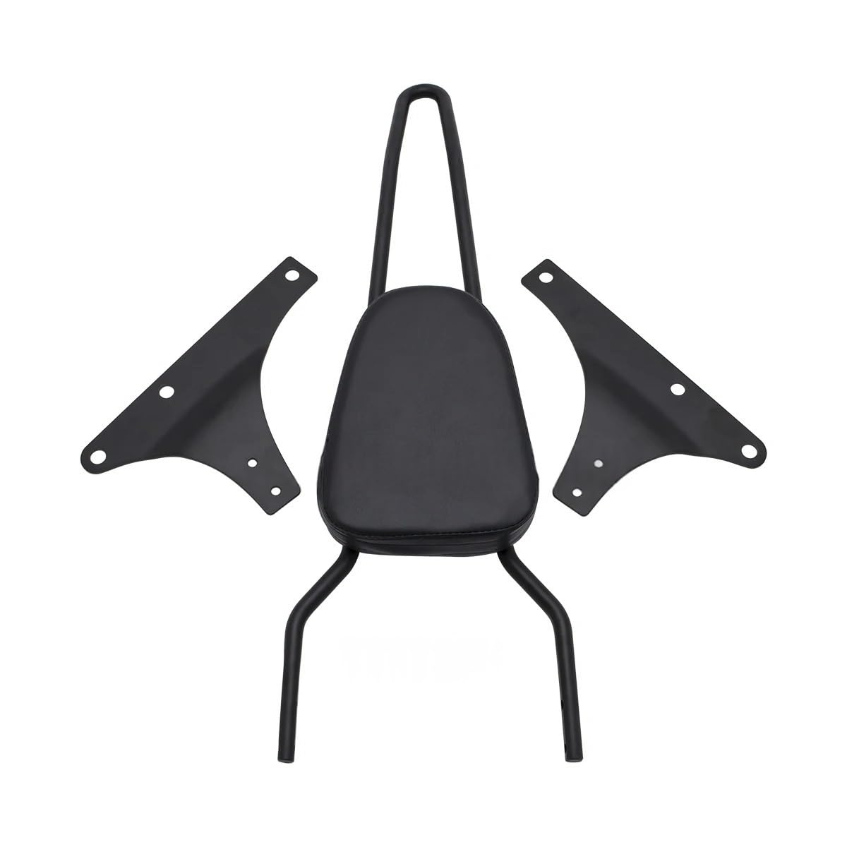 drążek Sissy z bagażnikiem Pasuje do Harley Heritage Softail Springer FLSTS Fat Boy EFI FLSTF Fatboy FLSTSC tylne oparcie Sissy Bar Chrome(Black)
