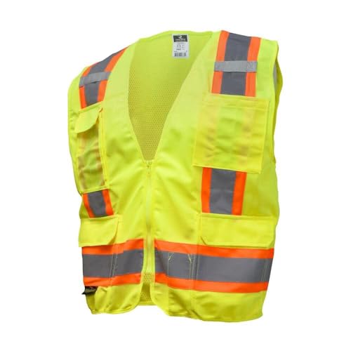 Radians SV6G4X Two Tone Surveyor Class 2 Safety Vest, 4X-Large, Green