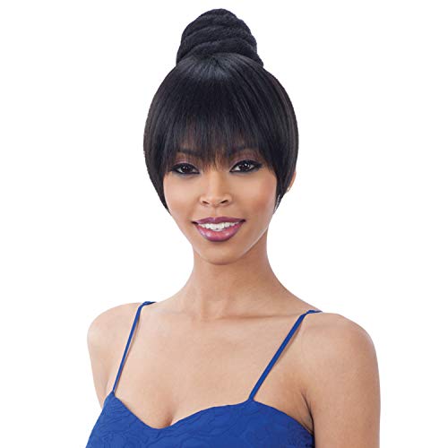 SWIRL BUN BANG (4 Medium Brown) - Freetress Equal Synthetic Bun & China Bang