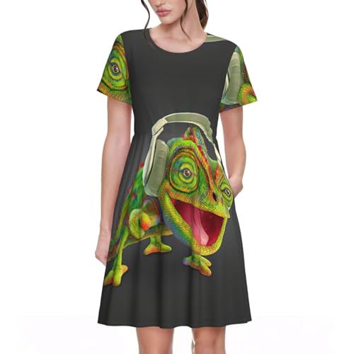 Robe d'été à manches courtes idéale pour flâner en musique