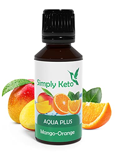 Simply Keto Aqua Plus Flavour Drops (Mango-Orange) 30ml - Natürliche Aromatropfen ohne Kalorien - Sirup-Alternative für 12 Liter Wasser mit authentischem Geschmack - Ohne Aspartam & Zuckerfrei