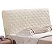 Bett Kopfteil Hussen Weicher Strecken Stoff Staubdicht Staubdicht Kopfteilbezug Für Gepolsterte Schlafzimmer Kopfteil Dekor (Color : Off-White, Size : 150cm)