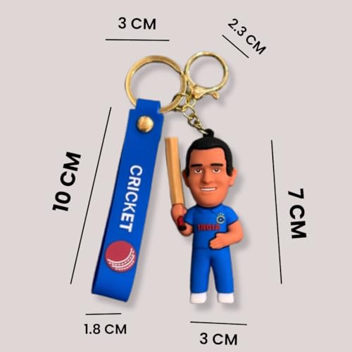 Image of Cute Cartoon Character Silicone 3D Key Chain with Strap Charm & Metal Hook, Merchandise Key Rings Gift for Kids Girls Boys Men & Women