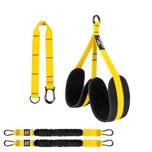 Pull Up Assistance Bands, 2 Adjustable Heavy Duty Resistance Bands, Bands with Fabric Feet/Knee Rest for Home Gym Fitness Exercise Strength Training(60lbs)