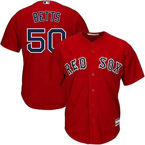 Mookie Betts Boston Red Sox MLB Boys Youth 8-20 Player Jersey (Red Alternate, Youth Large 14-16)