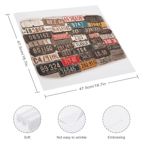 Servilletas de tela blancas cuadradas 18.7 in pack 4 miniatura 2
