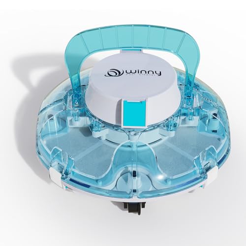 Image of (2026 Upgrade) Cordless Robotic Pool Cleaner, Automatic Pool Vacuum for Above Ground with 80 Mins, Double Filters, Portable, Self-Parking, Ideal for Pools up to 650 sq.ft