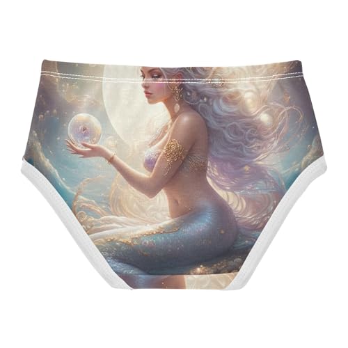 Cotton Girls Underwear Toddlers Mystical Mermaid Cute Panties Girl Durable Kids Briefs Undies 2t2