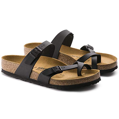 BIRKENSTOCK Unisex-Erwachsene Mayari Birko-Flor Sandalen, Schwarz , 40 EU