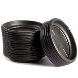 Juvale 24 Pack Small Plastic Plant Saucers for Pots, 4 Inch Drip Tray for Planter, Indoor, Outdoor Flowers (Black)