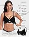 Vinfact Plunge Jelly Bras for Women No Underwire Wireless Lift V Bra Full Coverage Seamless T Shirt Everyday Sleep Bra Black XL